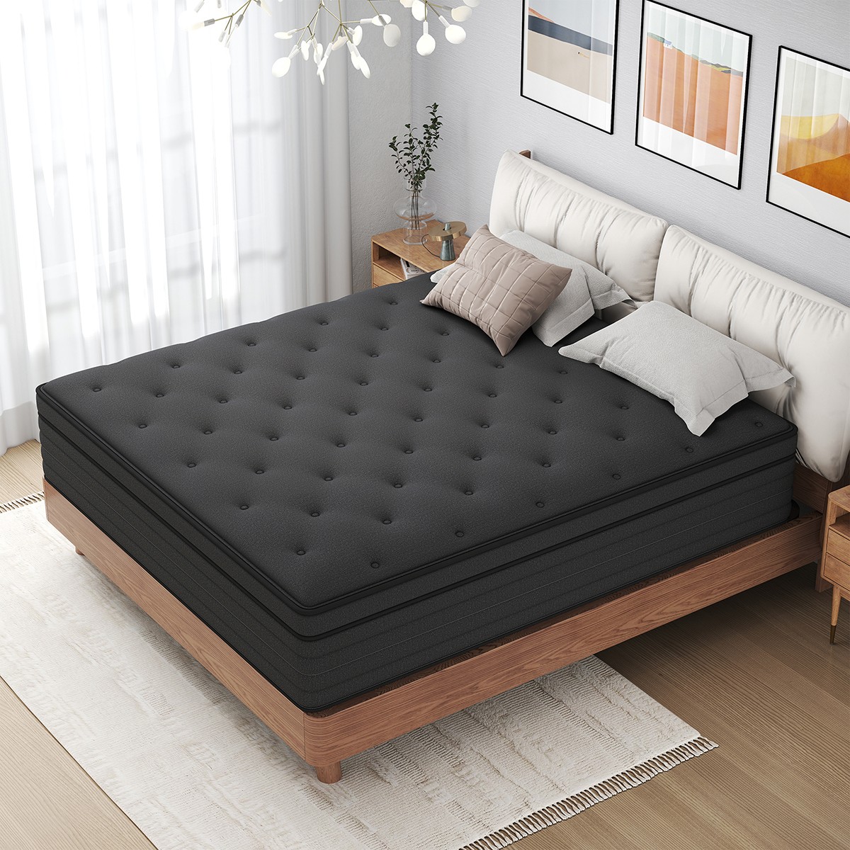 8″/12″/14″ Twin Full Queen King Mattress Gel Memory Foam Hybrid Spring In a Box