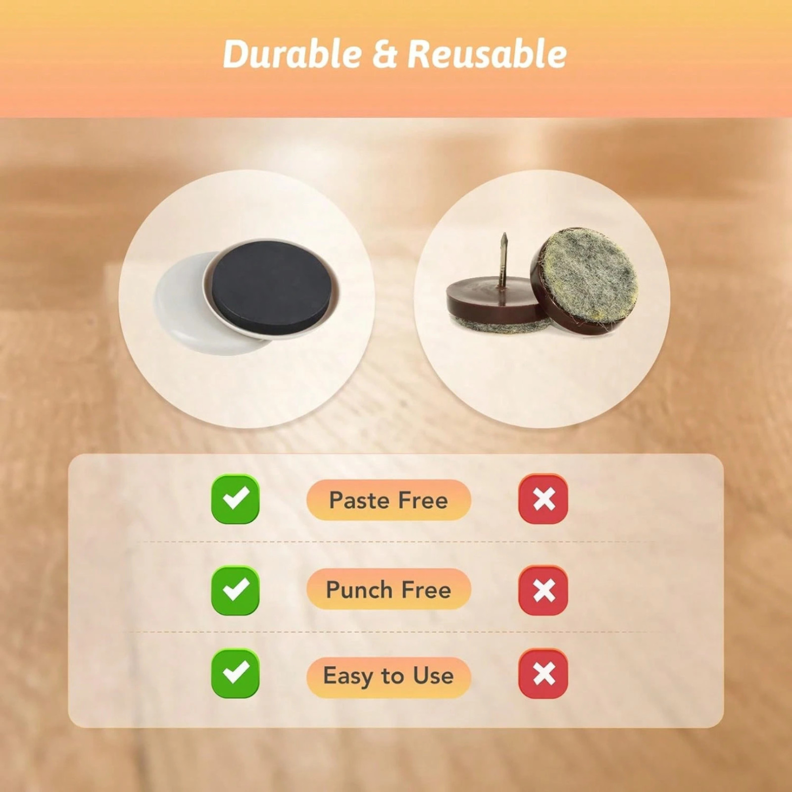 Heavy Duty Furniture Sliders for CARPET Hardwood Floors Pads Table Movers Glides