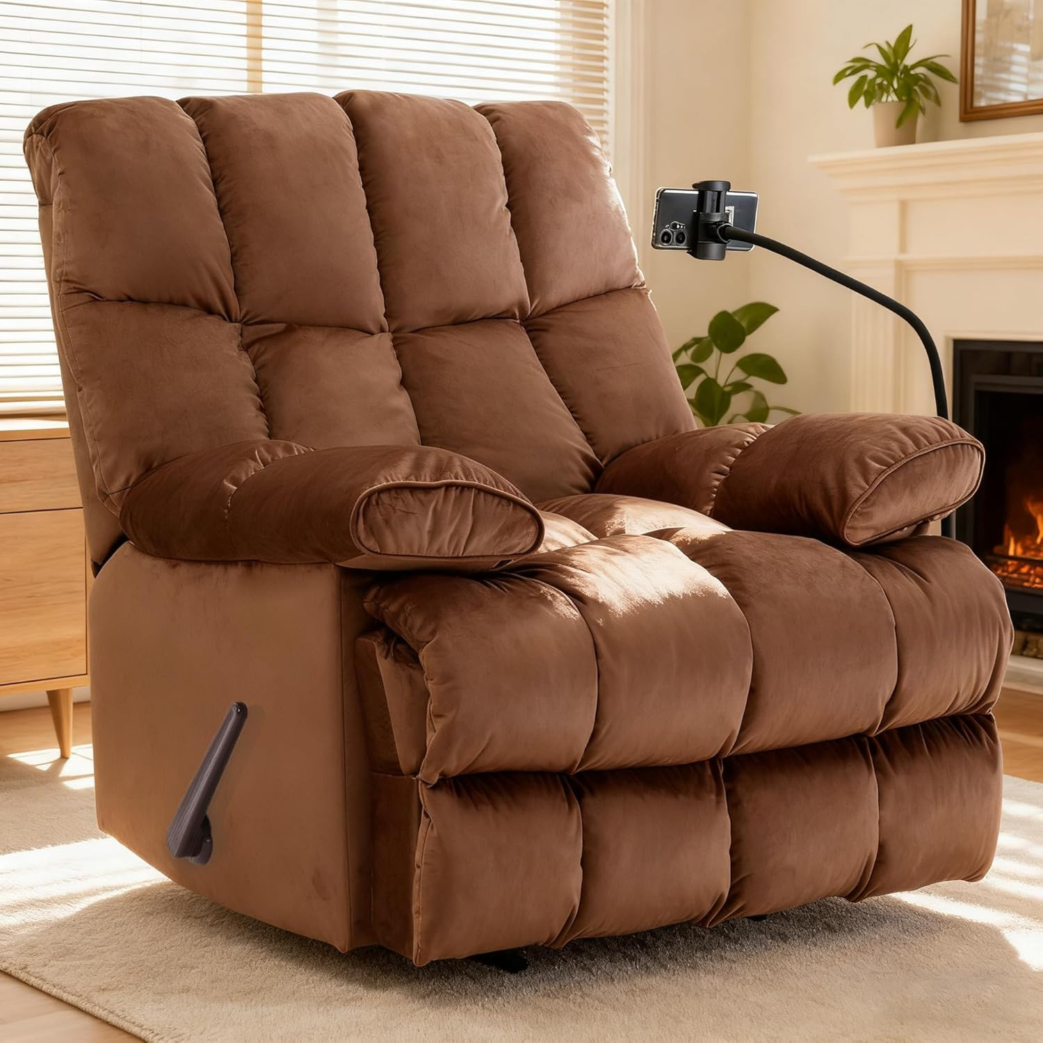 Oversized Recliner Chair, Big Man Recliner Chairs for 400LBS Adults, Extra Wide