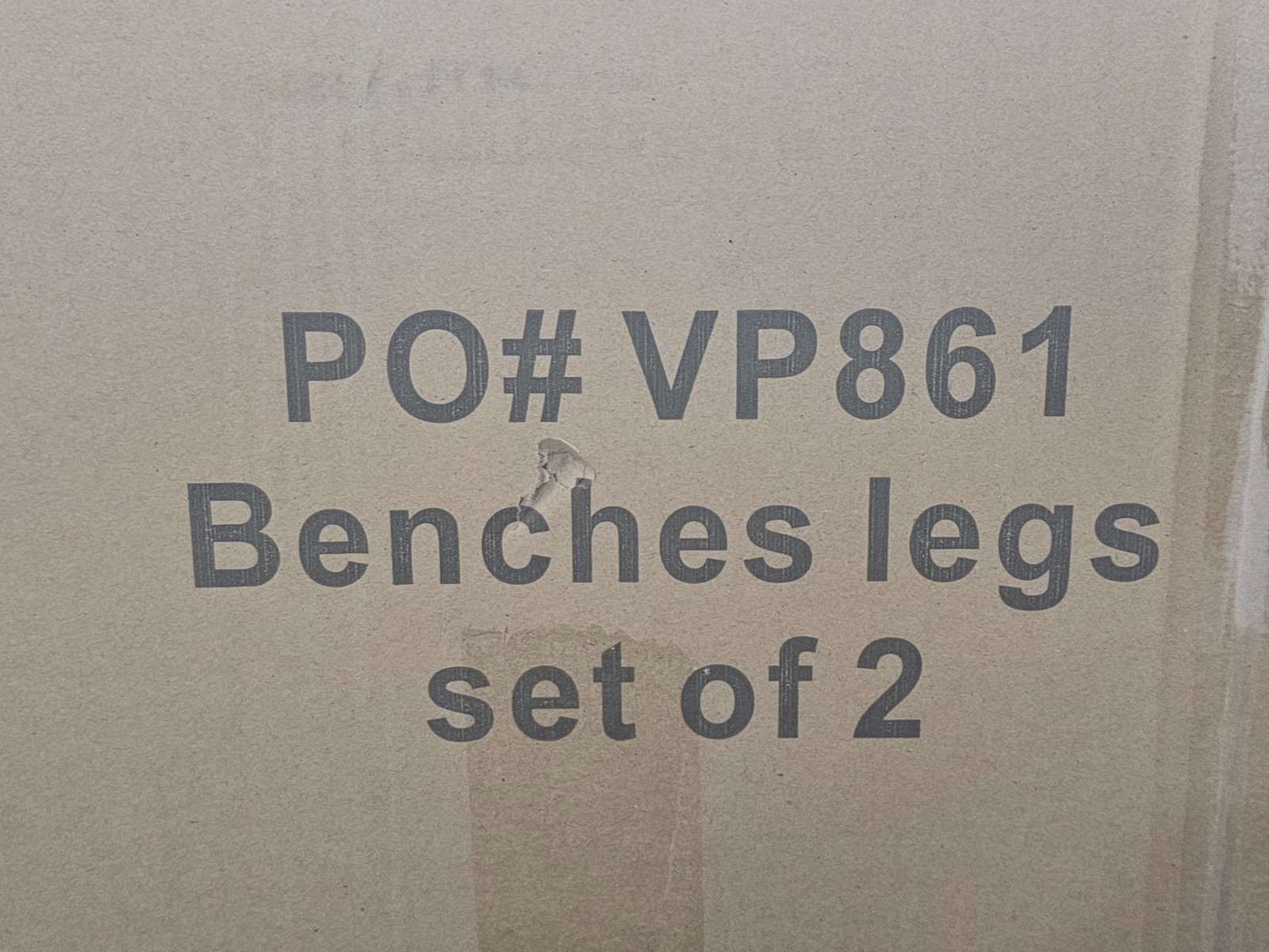 (QTY 2) Replacement Bench Legs 19″ Wide x 15.5″ Height, Black Steel VA-BN-BL