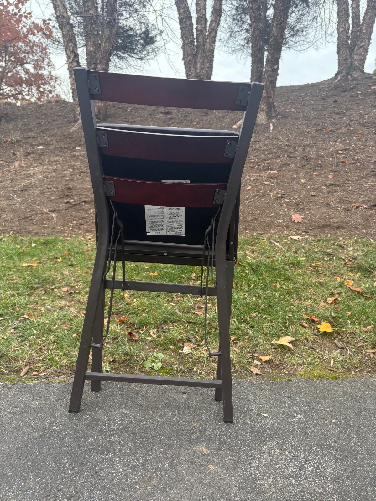 Peakform Wood Ladder Back Padded Folding Chairs (10 Chairs)