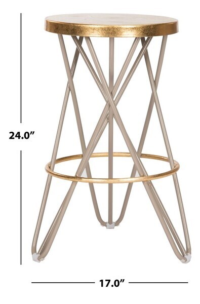 Safavieh Lorna Gold Leaf Counterstool, Reduced Price 2172713801 FOX3255C