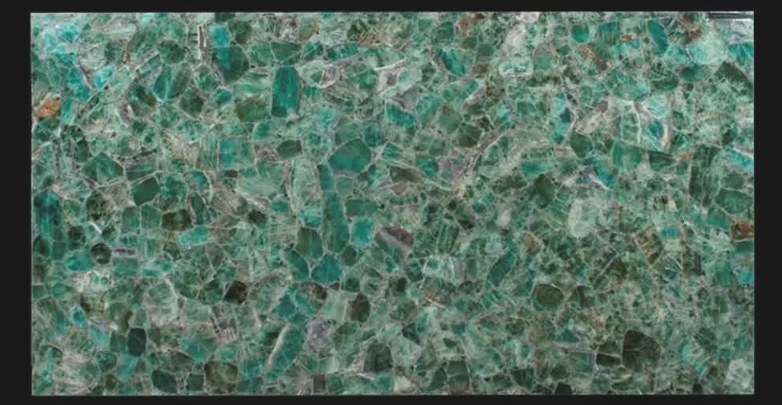 Marble Resin Coffee Table Top Green Fluorite Patio Table from Vintage Crafts