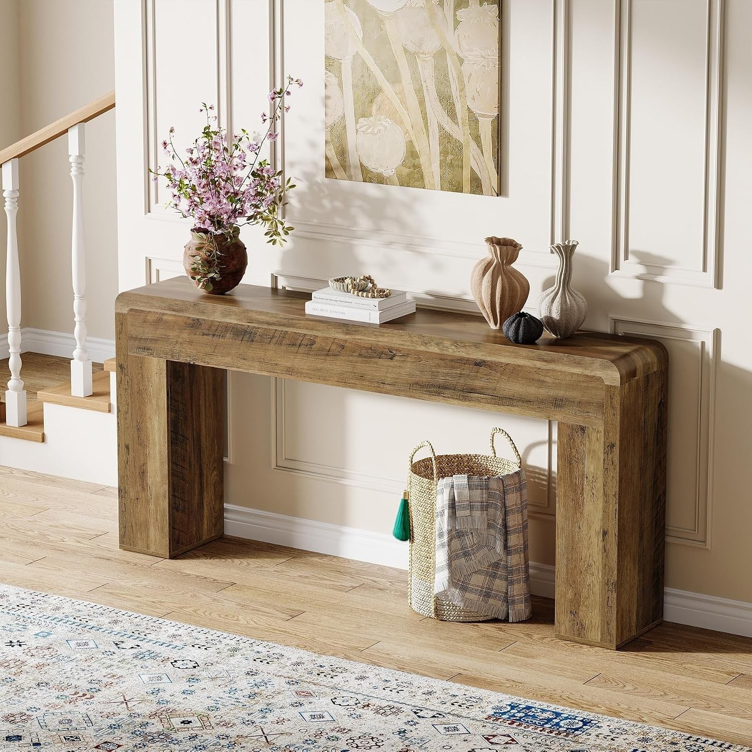 70.9″ Console Table, Wooden Sofa Table Entryway Console Foyer Table