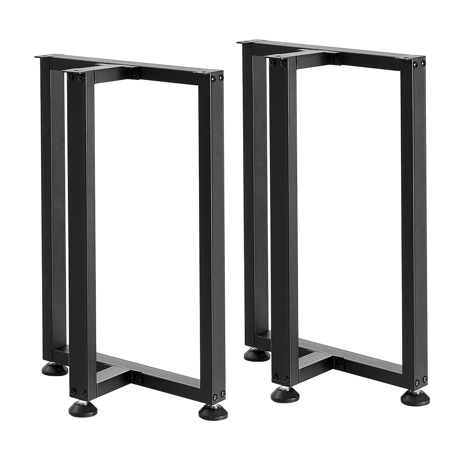 VEVOR Steel Table Legs 29.1 x 17.7 in T Shape 2204 lbs Heavy Duty Set of 2 Black