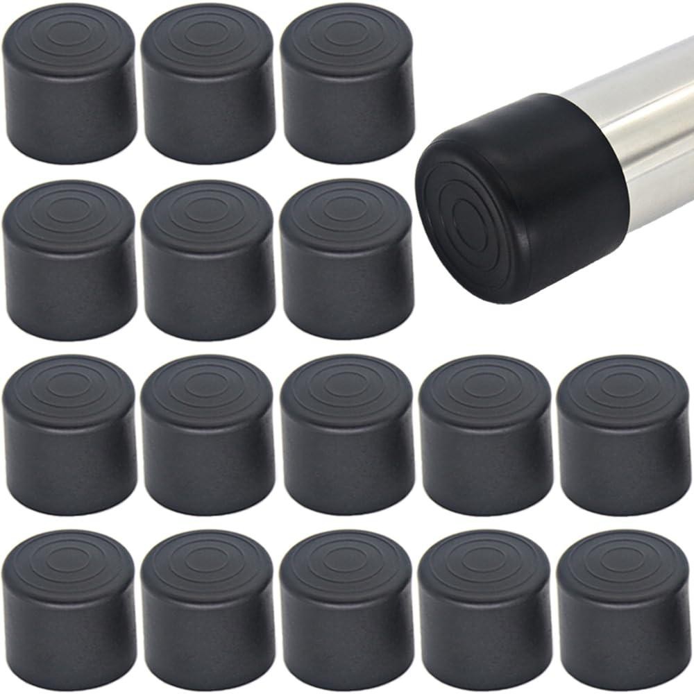 16pcs 1 Inch 25mm Round Rubber Chair Leg Tips Caps Chair Table Leg Covers Flo…