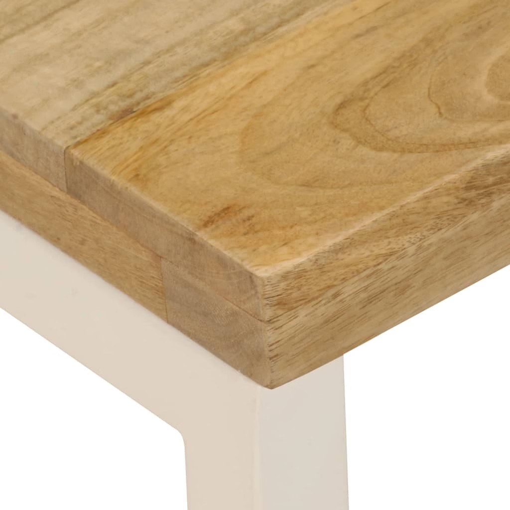 Coffee Table 39.4″x19.7″x13.8″ Solid Mango Wood and Steel
