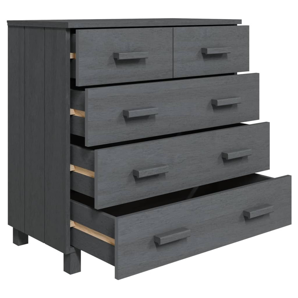 Sideboard HAMAR Dark Gray 31.1″x15.7″x31.5″ Solid Wood Pine