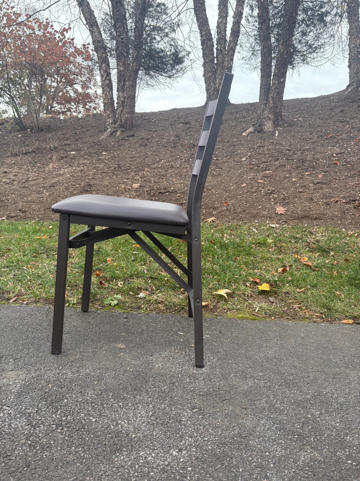 Peakform Wood Ladder Back Padded Folding Chairs (10 Chairs)
