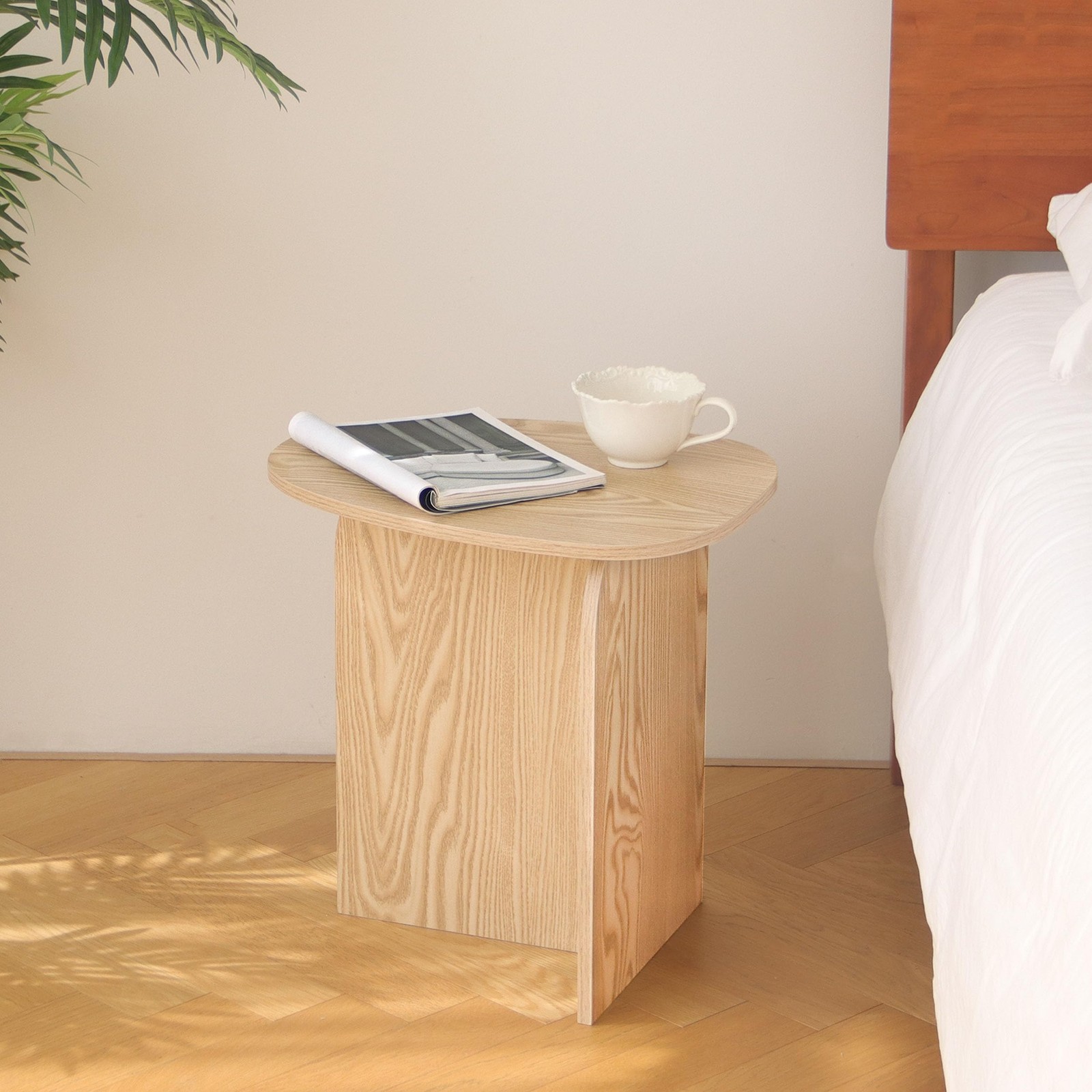 AWASEN Small Side Table, 15.75 inches x 11.8 x inches, Natural