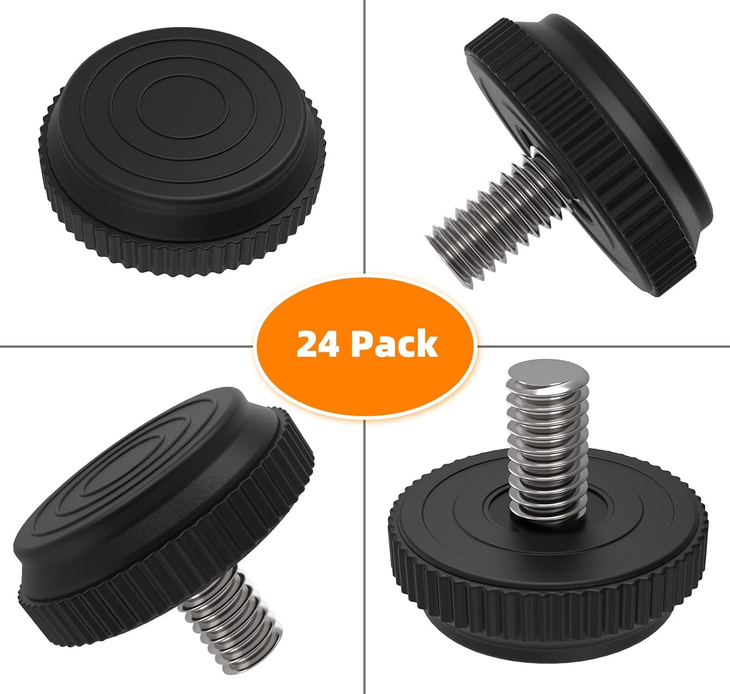16 Pack 5/16-18 Stainless Steel Adjustable Threaded Furniture Leg Leveling Feet