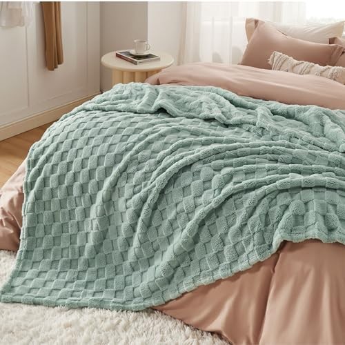 Bedsure GentleSoft Full Size Blankets for Bed – Full (84″ X 90″) 01 Sage Green