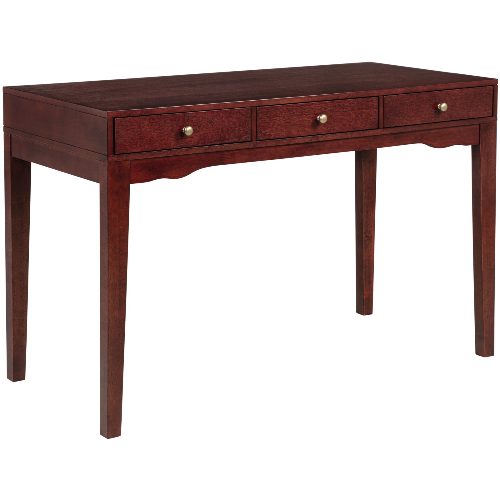 eHemco Solid Wood Home Office Writing Desk with 3 Drawers, Cherry (Collectible)