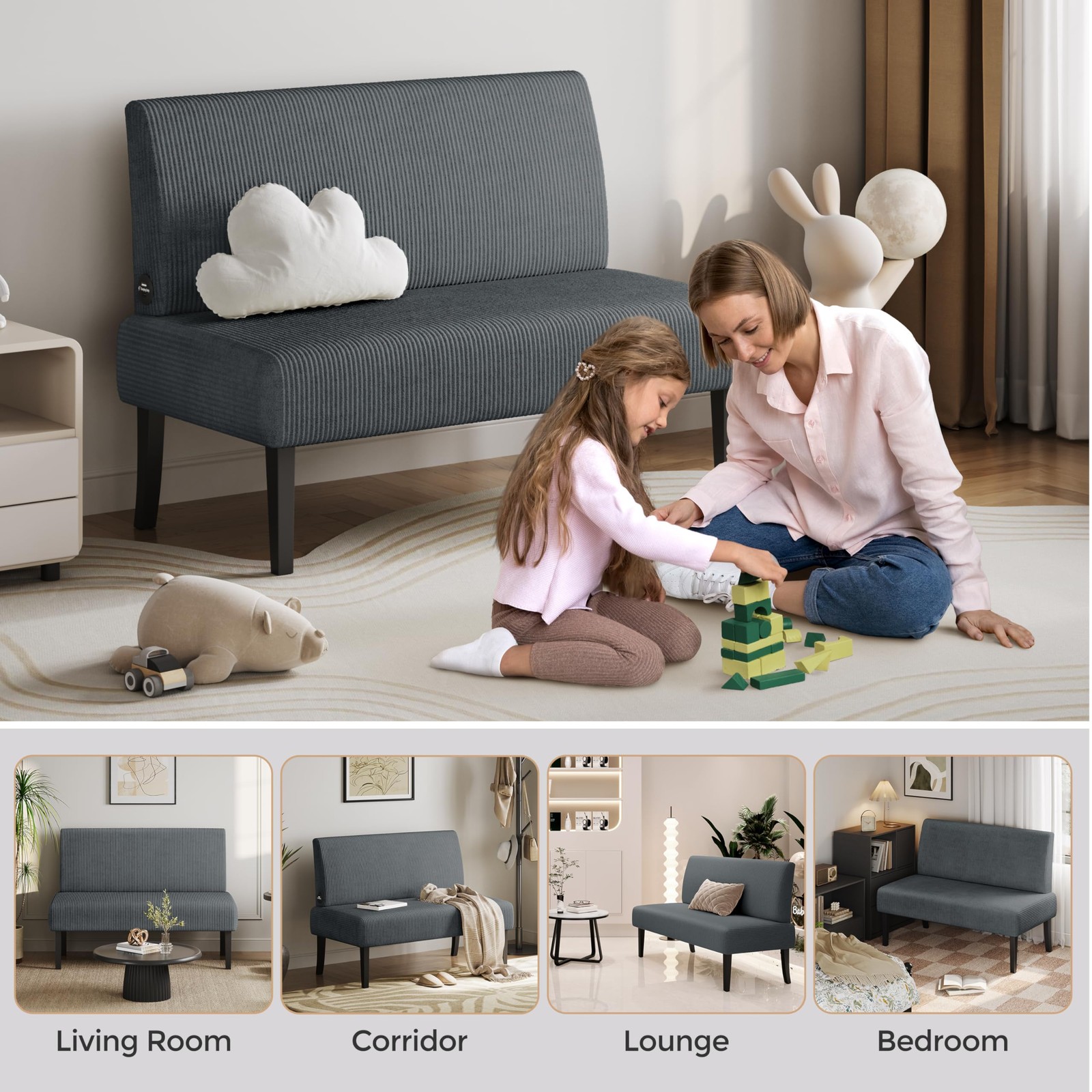 Yaheetech Small 39 inches (W) x 24 (D) x 33.5 (H), Dark Gray