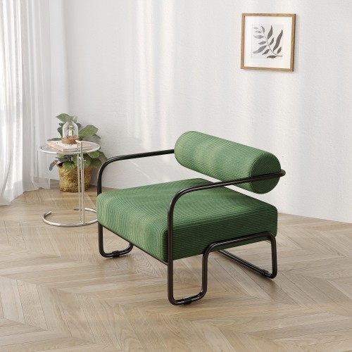 27inch L Living Room Iron Sofa Chair, Lazy Individual Chair, Balcony Leisure Cha
