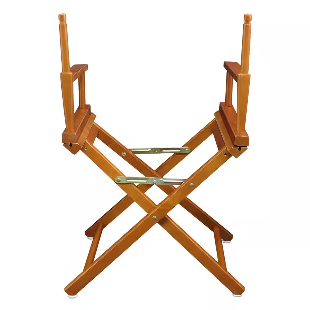 18 In. Director’S Chair Honey Oak Solid Wood Frame