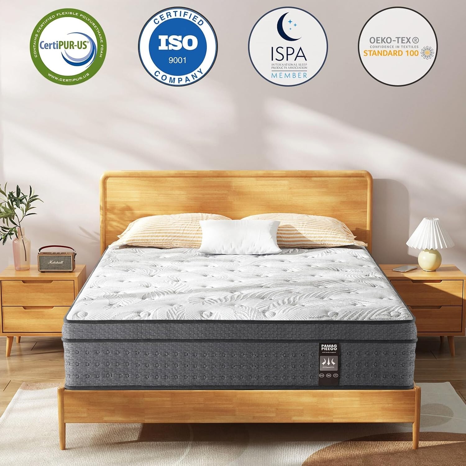 14 Inch California King Mattress in a Box Hybrid Spring Gel Memory Foam Mattress