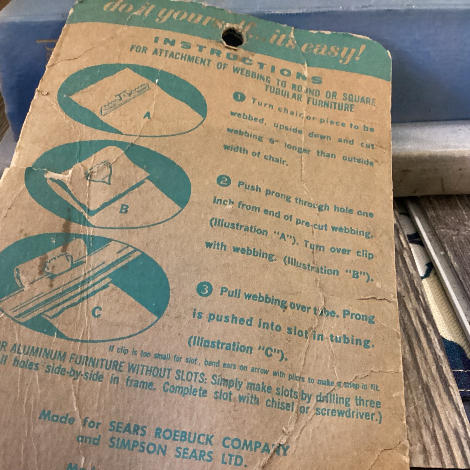 sears 12 webbing replacement clips for lawn furniture Retro Packing Mcm