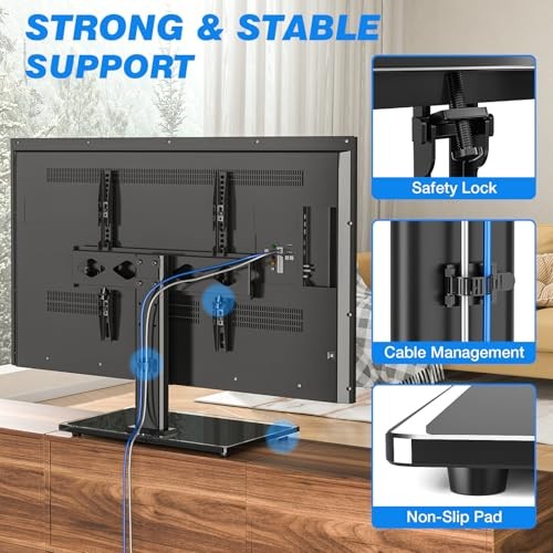 Universal Table Top TV Stand TV Base Replacement for Most 27-60 Inch 27″-60″