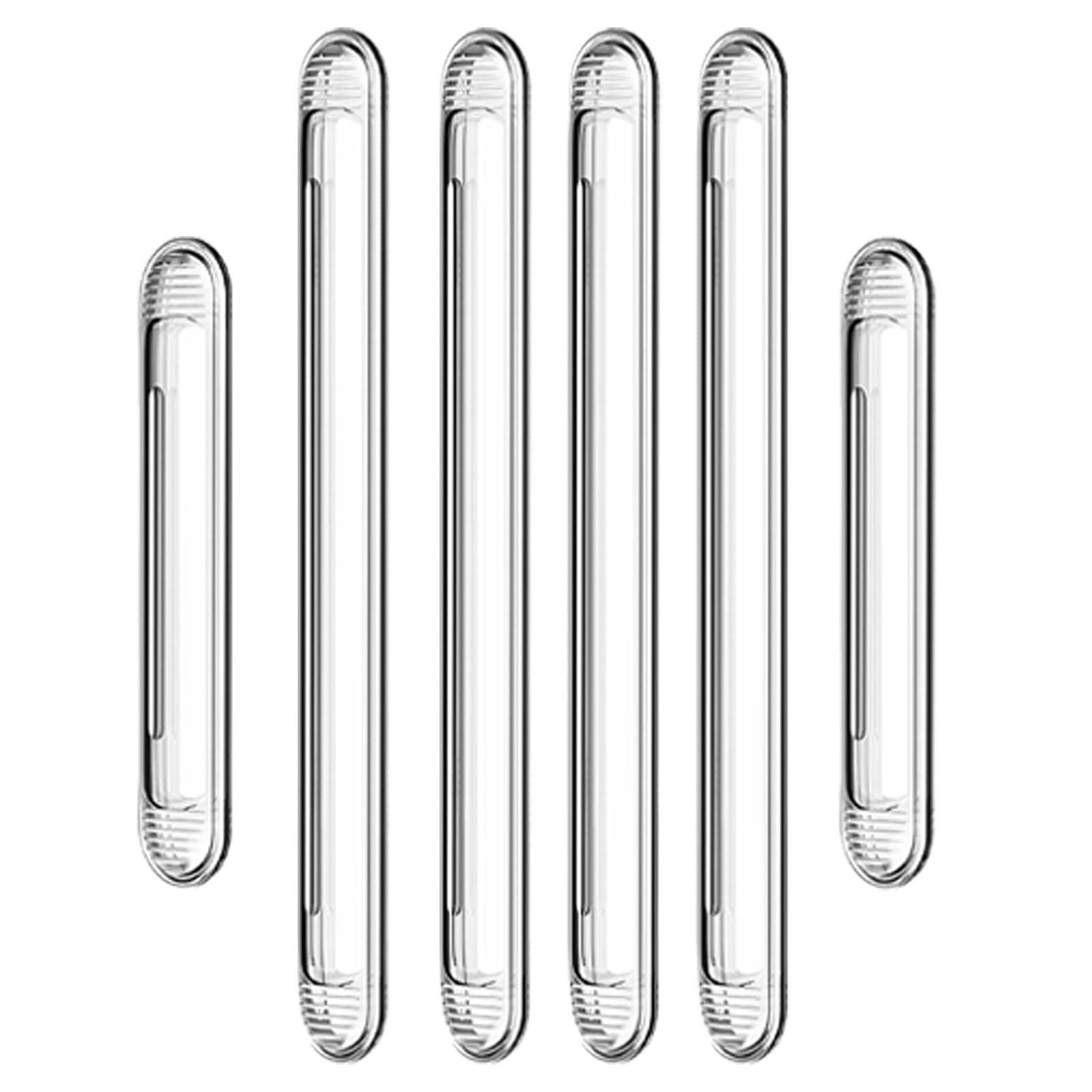 Clear Furniture Bumpers 6-Pack (4 Long & 2 Short) – Adhesive Backed Silicone …