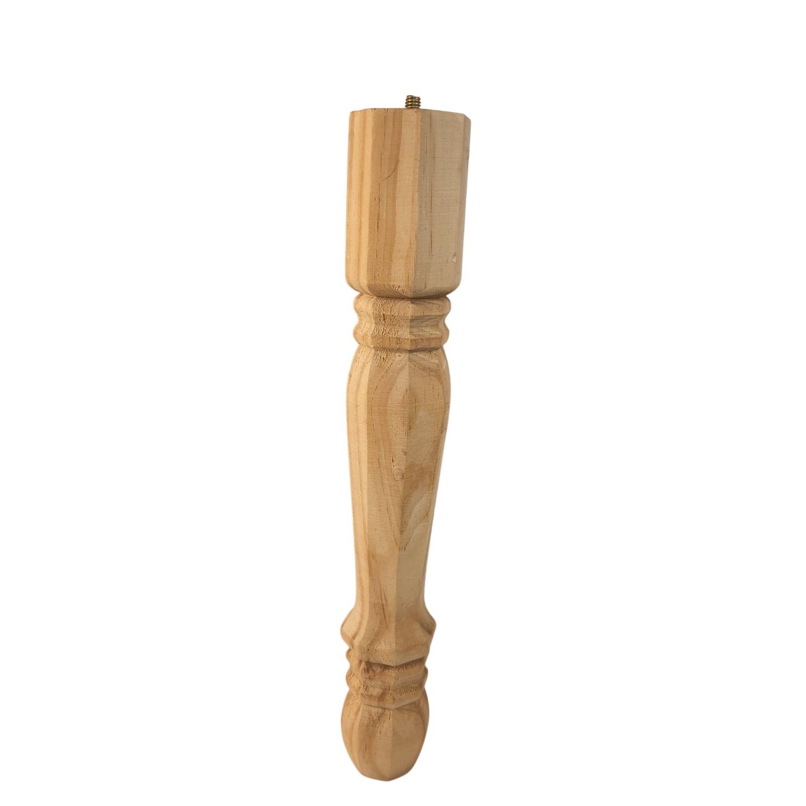 Turned Wood Table Leg Replacement Spindle 14″ Height Unfinished Natural Finish