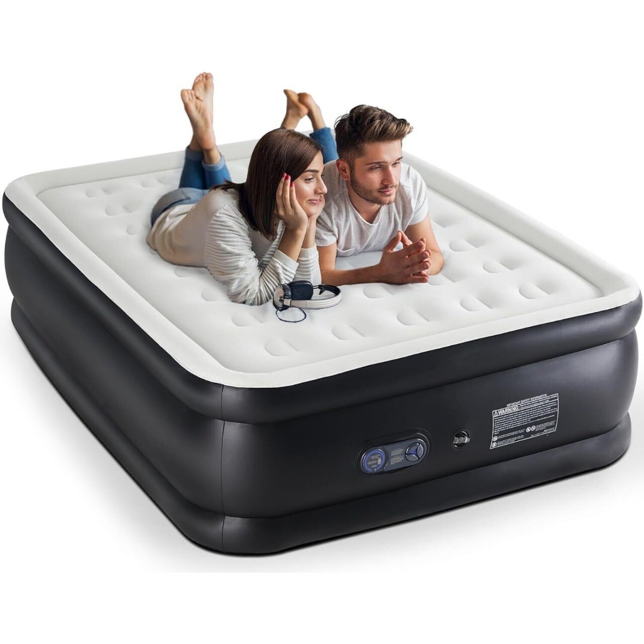 Twin Queen Air Mattress 16″ 18″ Inflatable Blow Up Airbed with Built-in Pump