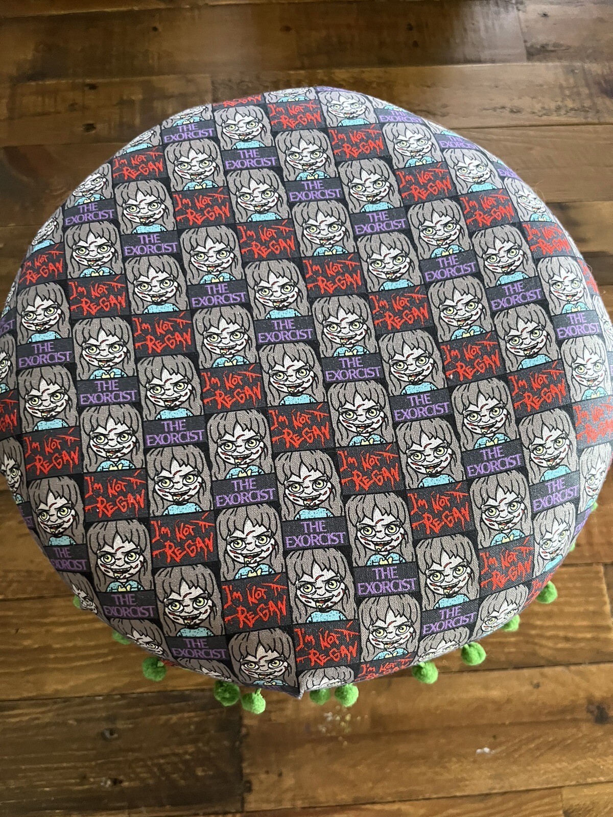 The Exorcist Regan handmade footstool