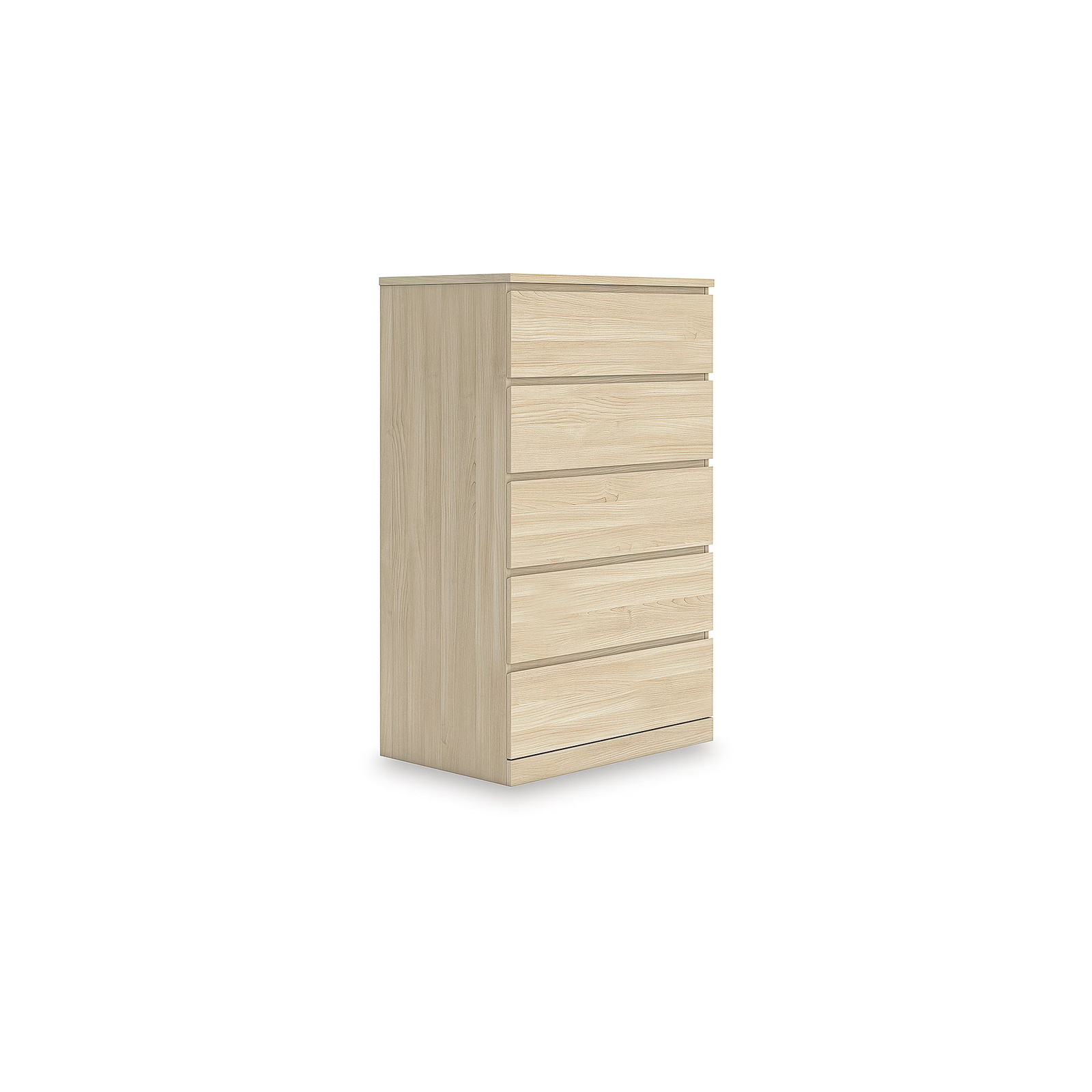 Signature Design by Ashley Onita 5-Drawer Chest in Natural Brown Wood Finish,