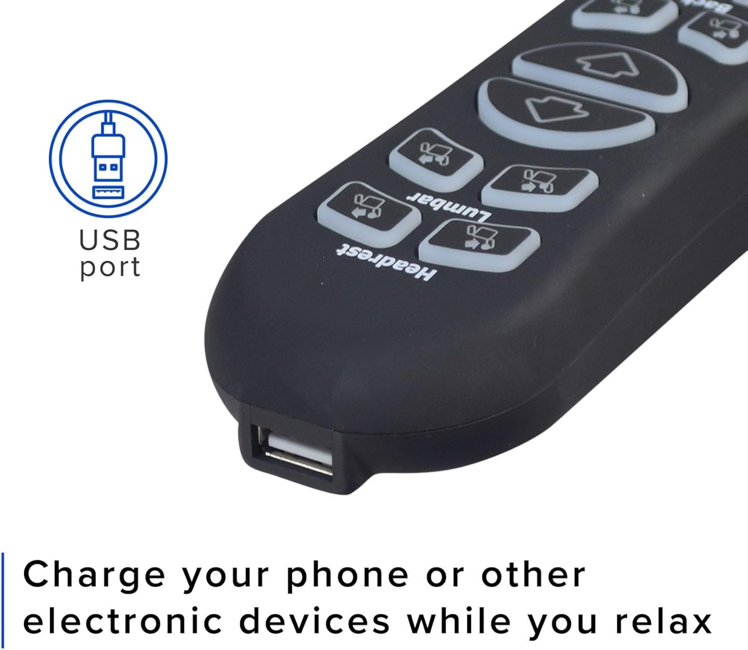 10-Button 5-Pin Replacement Remote Hand Control for Mega Motion Power Recliner w