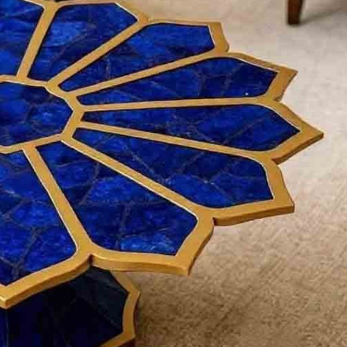 Luxury Lapis Lazuli Stone Tabletop – Semi Precious Overly Stone & Home Decor