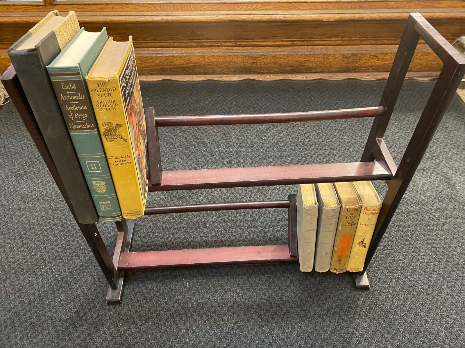 Wooden Floor/ Tabletop Book Case Shelf 2 Tier Rack Light Weight
