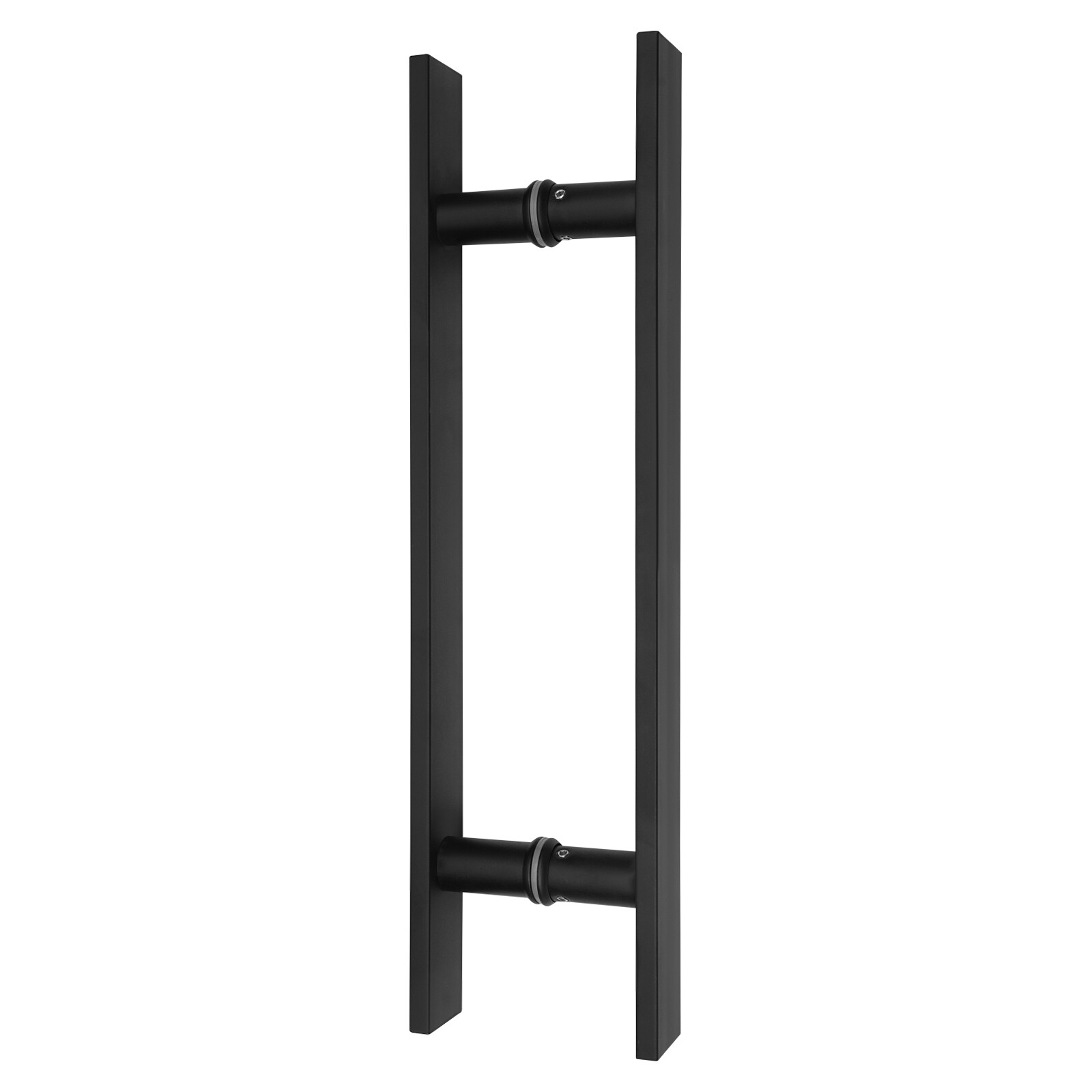 Double-Sided Stainless Steel Push Pull Door Handle Black 44.5 × 4.06 × 15 cm