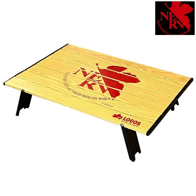 EVA STORE Evangelion EVA and LOGOS U.N.NERV Foldable Table Aluminum JAPAN NEW