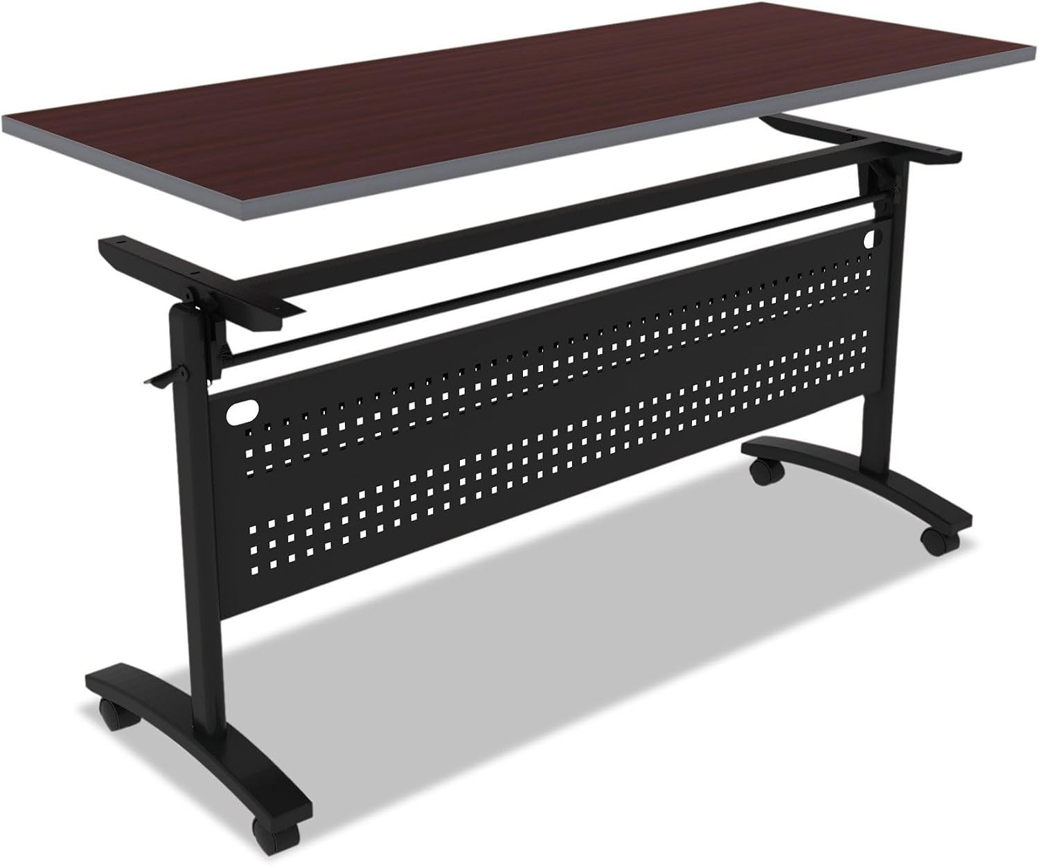 Reversible Laminate Table Top Rectangular 59.5w X 23.63,Medium Cherry/Mahogany