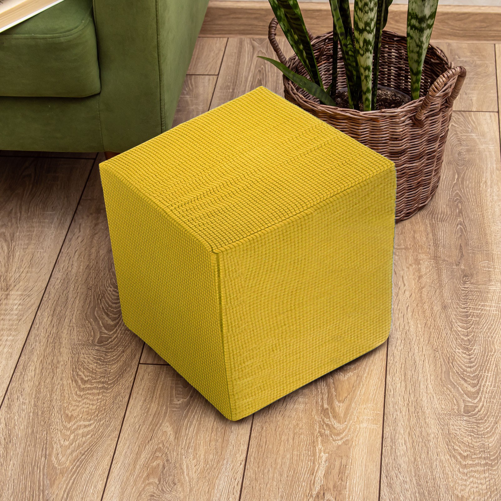 2pcs 18x18x18cm Stretch Footrest Cover for Foot Stool, Orange