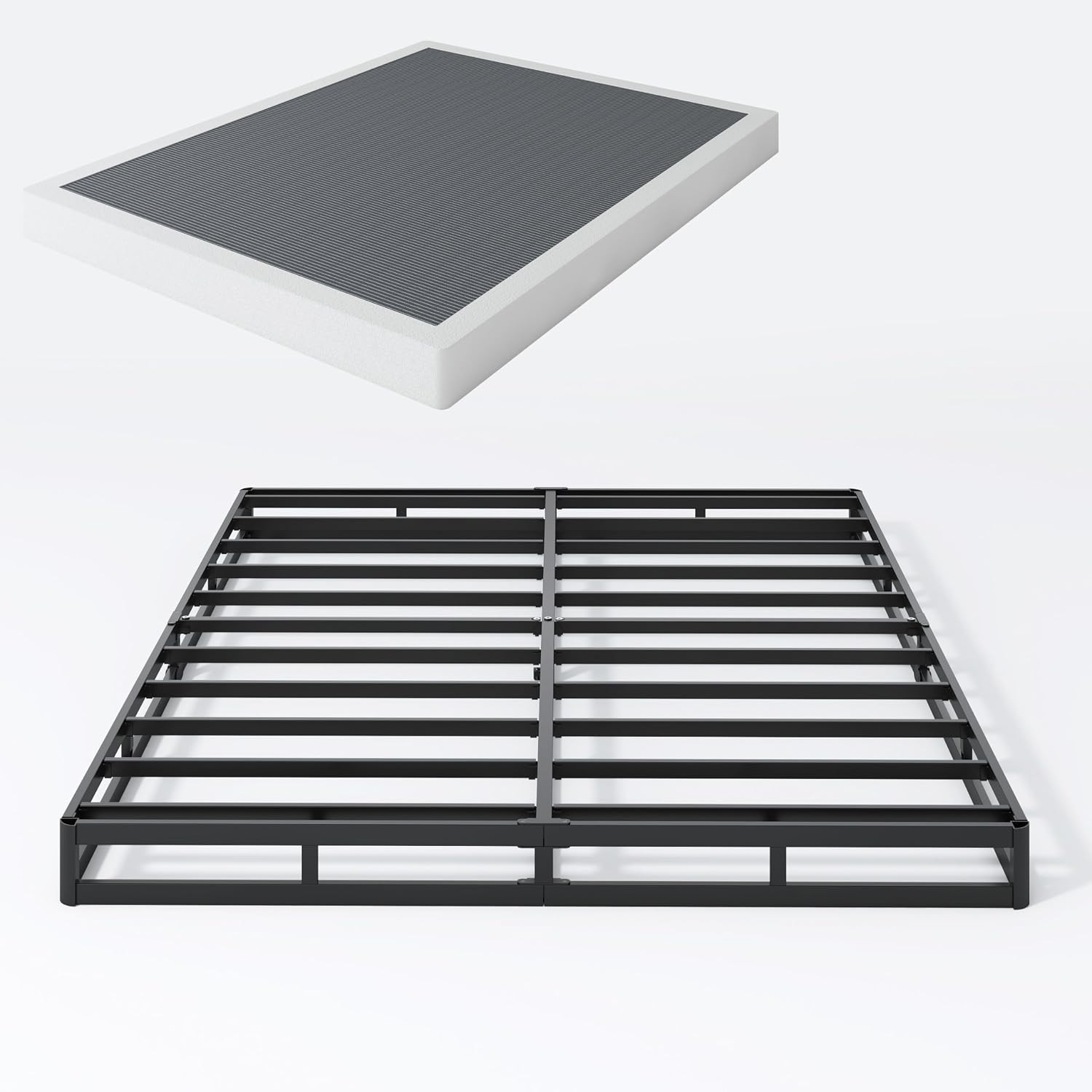 Box Spring King – 3 Inch Heavy Duty Low Profile Metal King Box Springs for Bed,