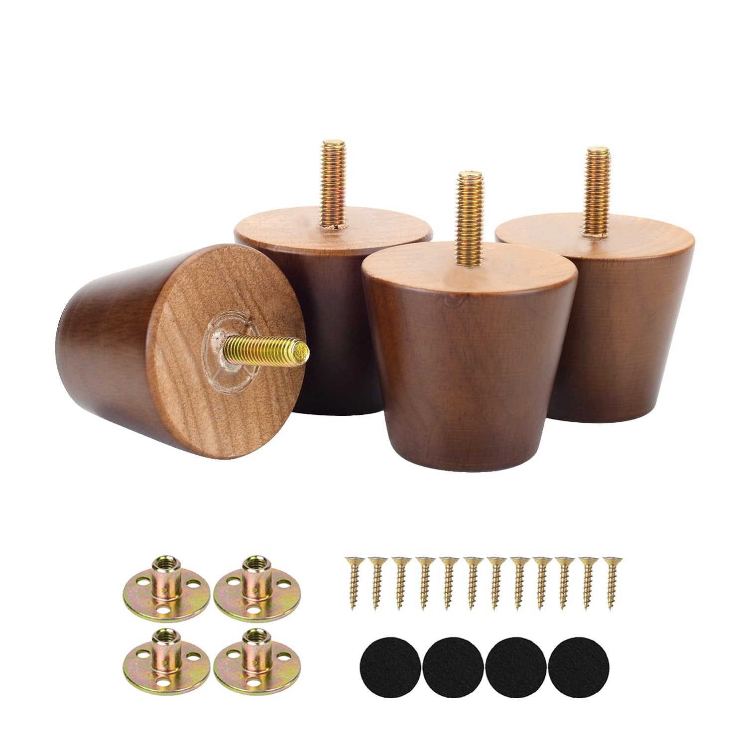 2 Inch Furniture Feet Set of 4 Furniture Legs Predrilled M8 Bolt Short Small …