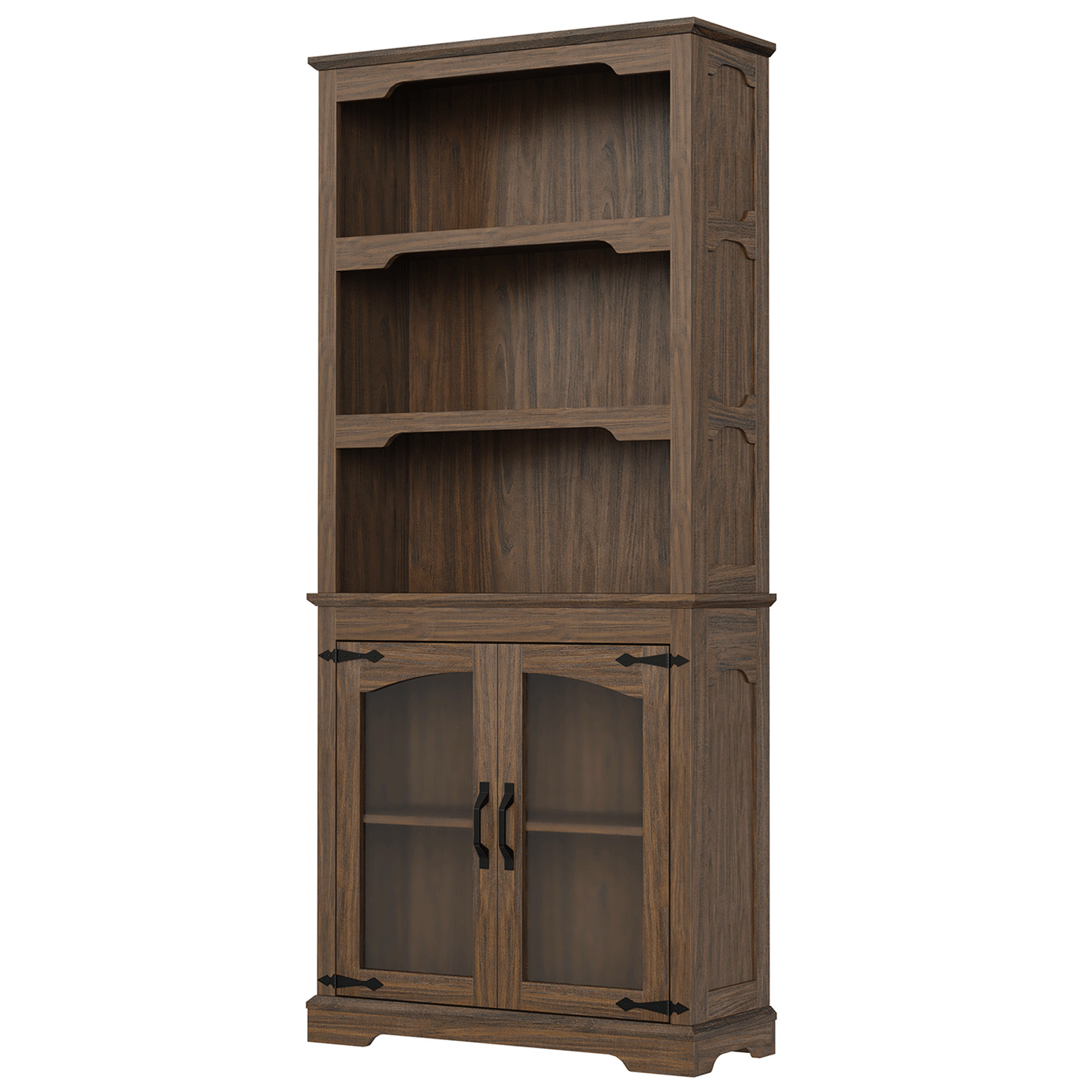 70Lbs Framed 5-Shelf Bookcase 70″ Tall Open Shelf Storage Rack& Storage Cabinet