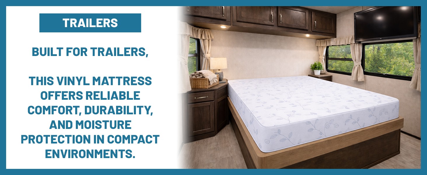 4-Inch High Density Foam RV Mattress Replacement, Medium Firm, Travel Camper