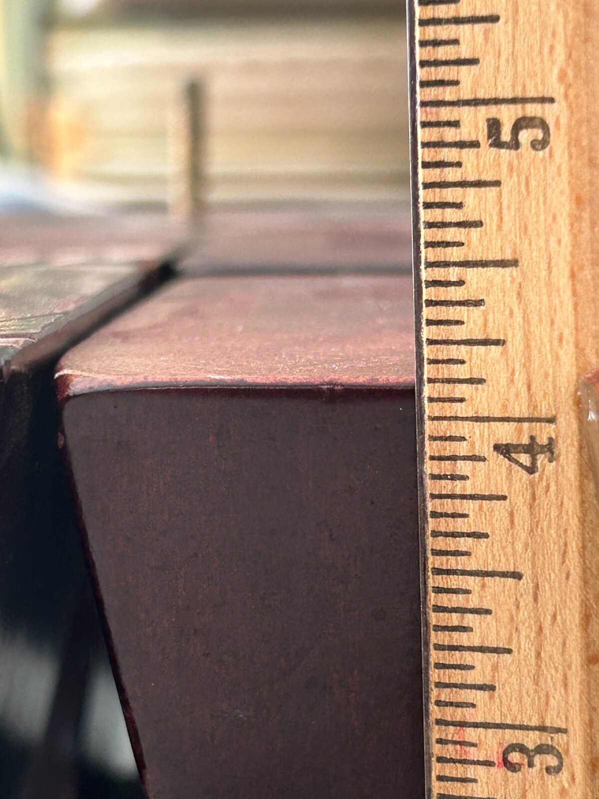 Lot of 13 Reclaimed Wood 4.25 Inch Tapered Furniture Legs-4.875 topx3.25″ Bottom