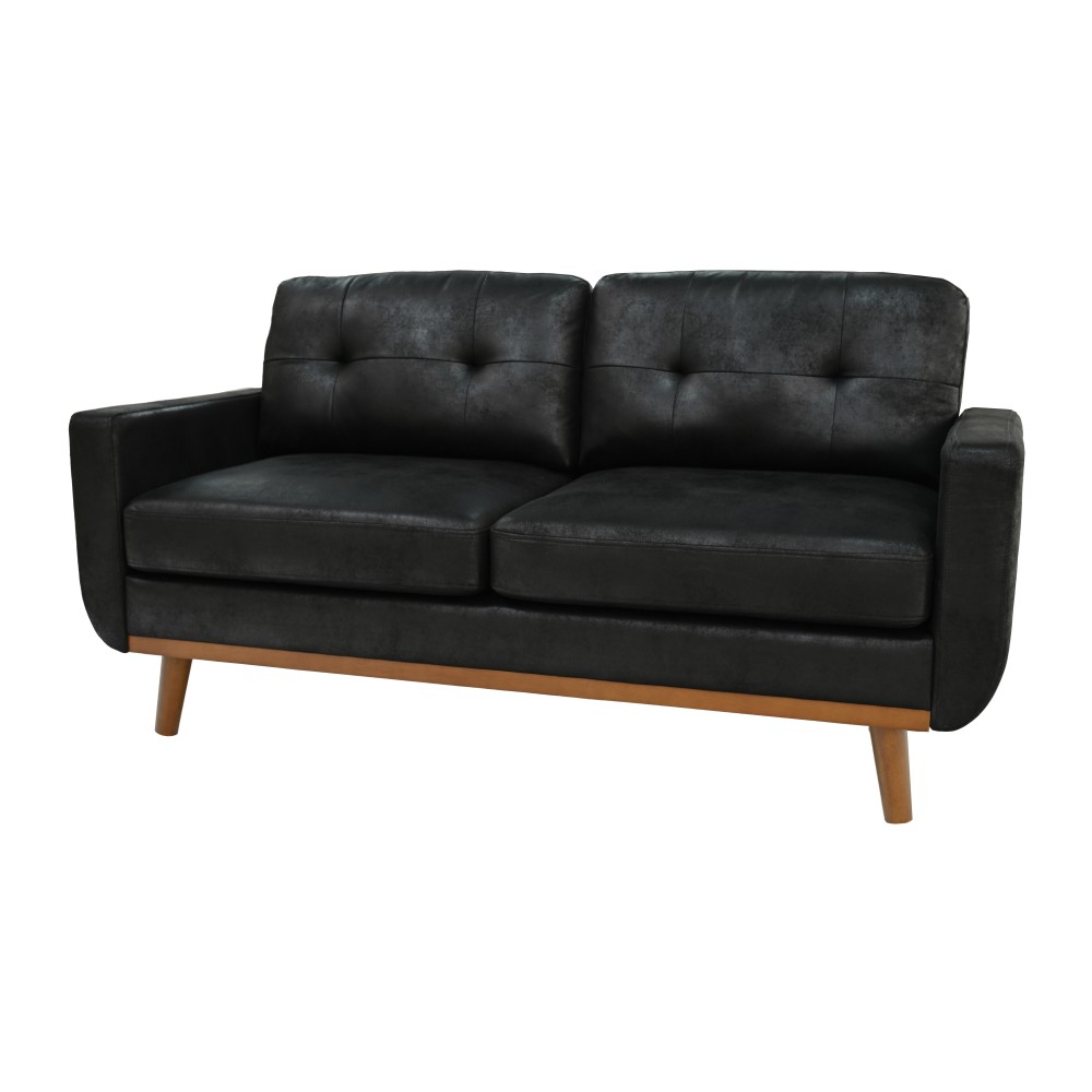 Polyester Fabric 2 Seater Sofa Couch Modern 65″ Loveseat Couch for Living Room
