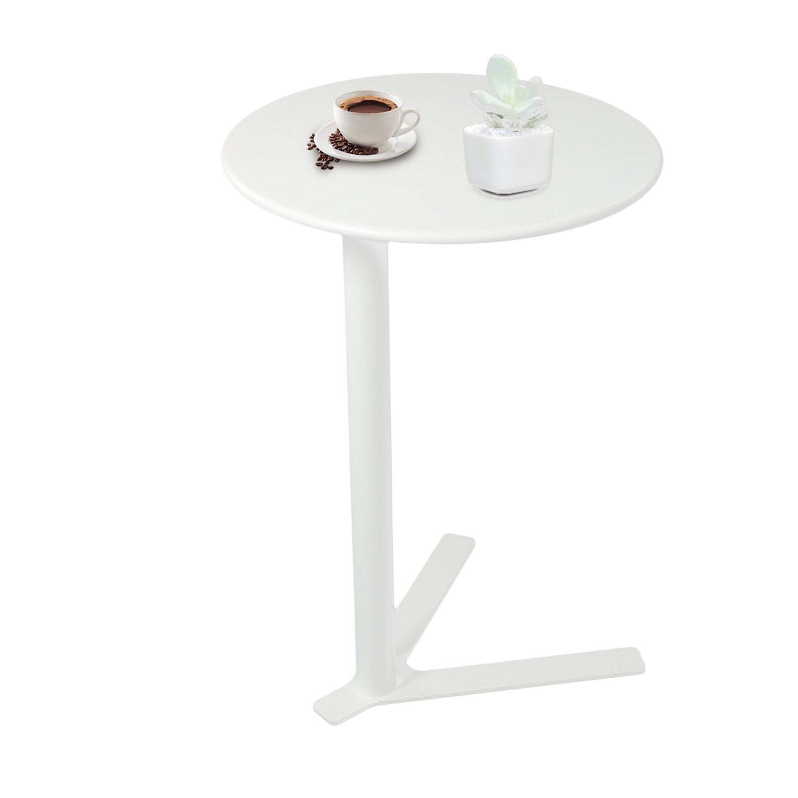 Round Side Table with Y-shaped Base, Side Table 69cm/27in Height