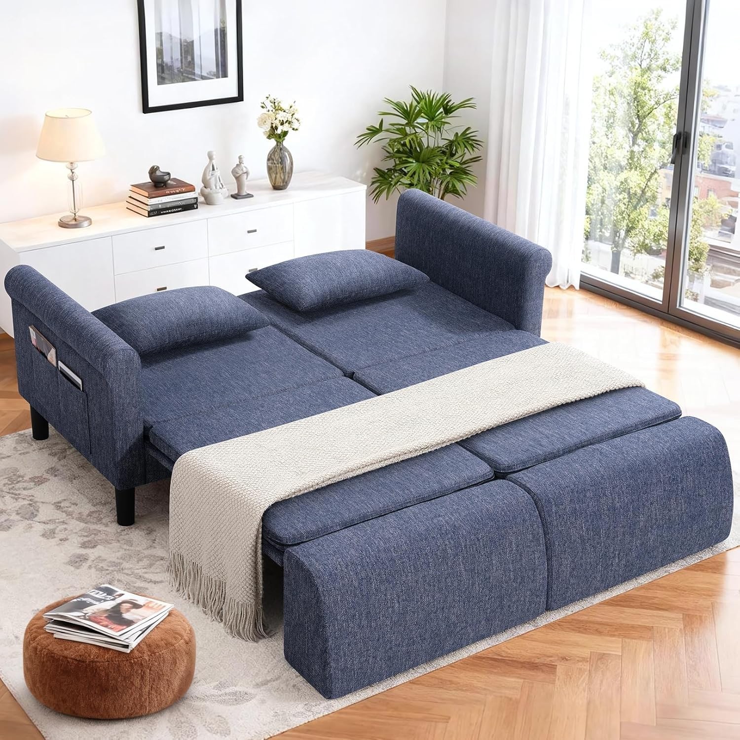Convertible Sofa Bed 6-in-1 Loveseat Sofa Couch Suitablefor Restroom&Living Room