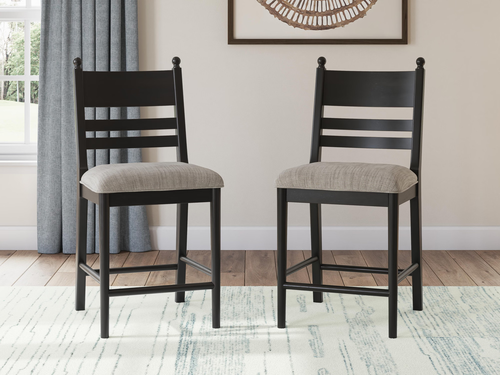 Signature Design by Ashley Chadworth Counter Height Upholstered Barstools, Set