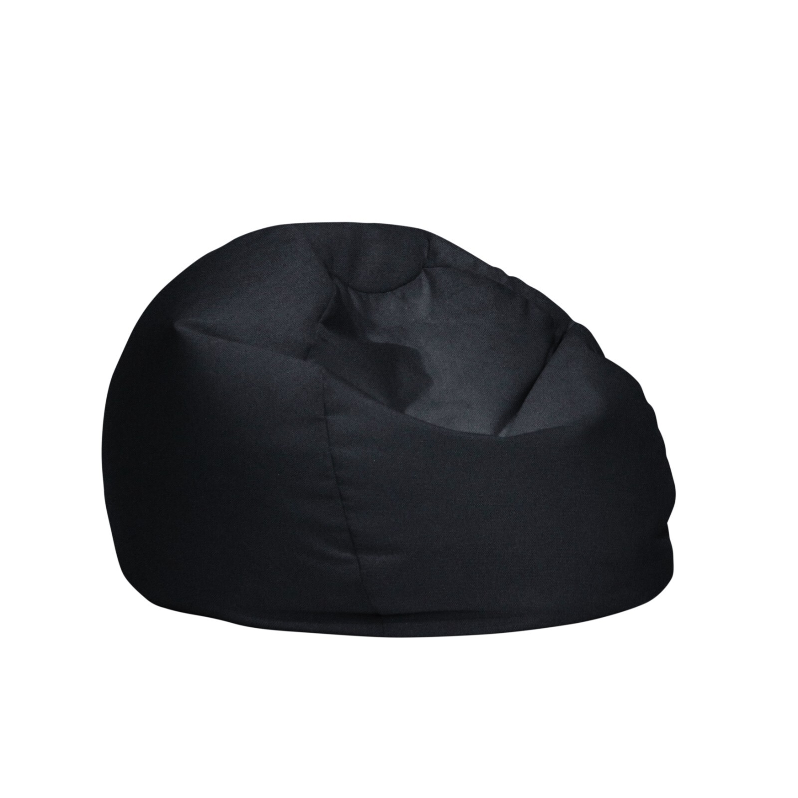 Sorra Home Indoor/Outdoor Black Bean Bag Comfy Chair for All Ages