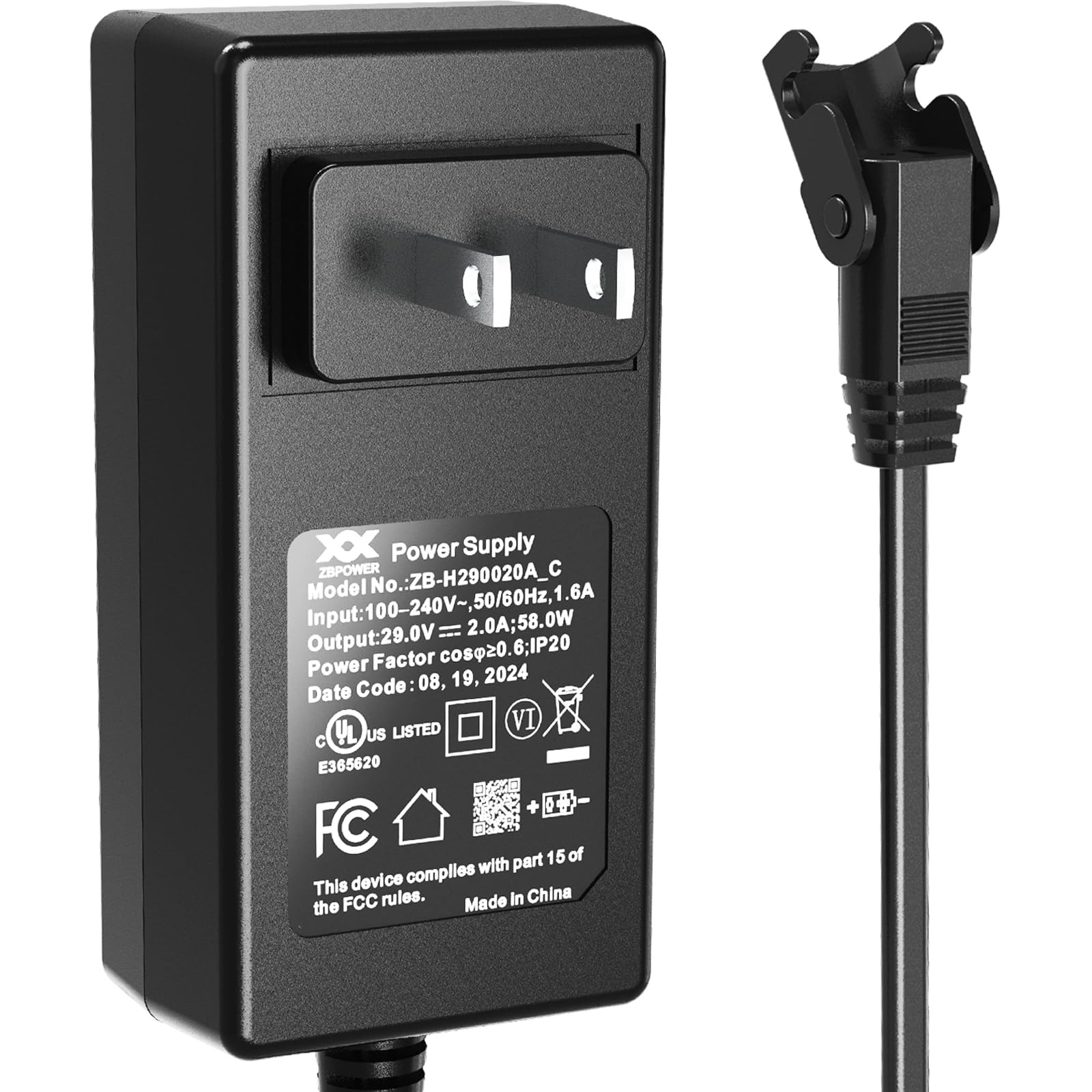 Recliner Power Supply Model ZBH290020AC ZBPOWER AC/DC Transformer 29V 2A