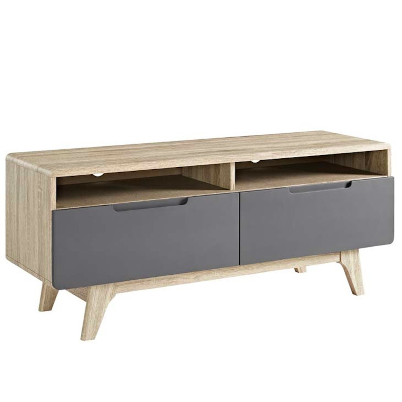 47″ Mid Century Modern LED LCD DLP HD TV Stand Credenza Media Natural Gray