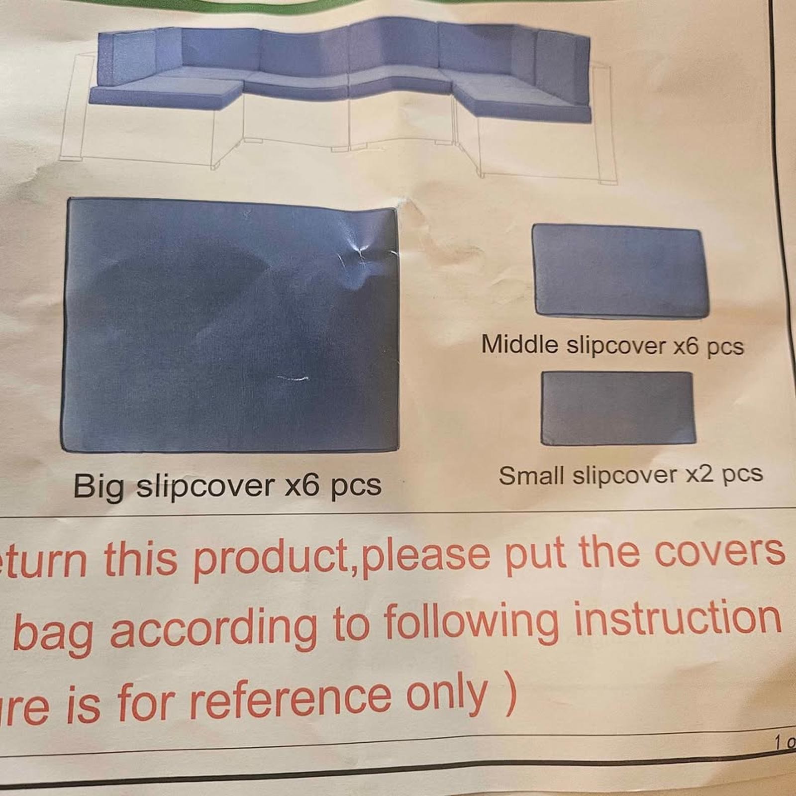 14 pcs slipcovers