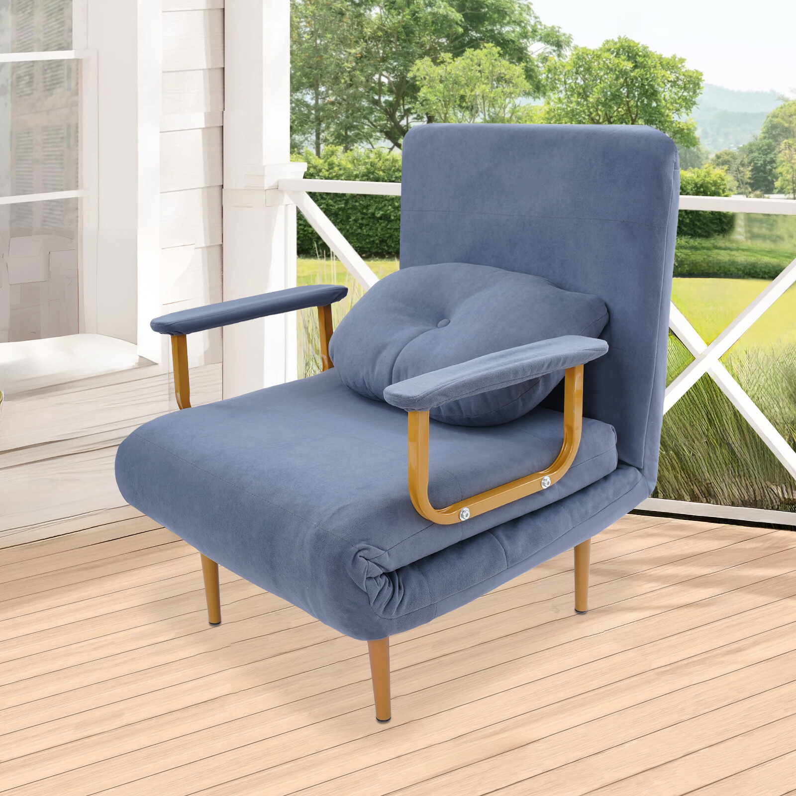 Premium Iron Sponge Folding Sofa Bed 68x190cm Rust-proof For Indoor Places