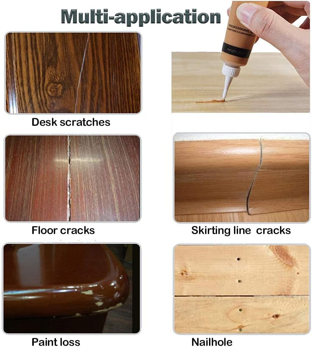 Wood Repair Kit Wood Touch up Paint Restore Any Wood Furniture Wood Stain, 12 Co